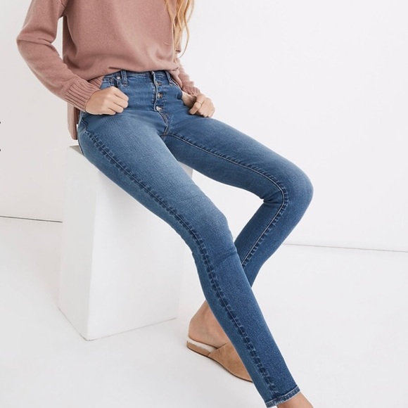 NWOT Madewell Button-front Mid-rise Skinny Jean - Picture 2 of 13